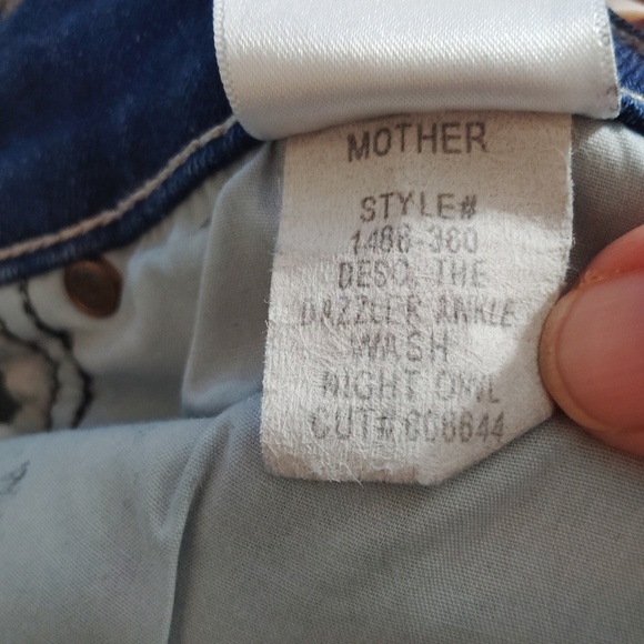 Mother High Waisted Looker Ankle Fray In Night Owl Size 29 - Picture 8 of 9